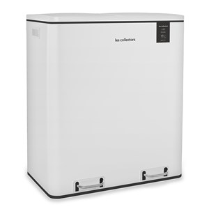 Poubelle de tri à pédale 2 x 30l, white edition - n°918