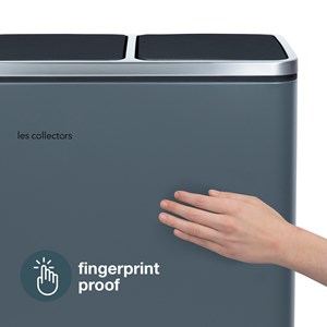 Poubelle de tri à pédale 3 x 18 l, dark grey edition - n°984