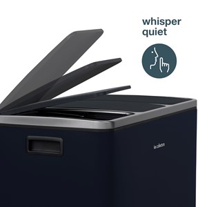 Poubelle de tri à pédale 3 x 18 l, midnight blue edition - n°986