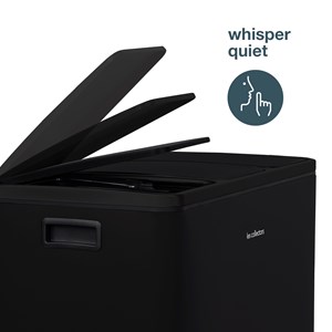 Poubelle de tri à pédale 3 x 18 l, black edition - n°988