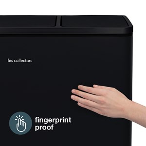 Poubelle de tri à pédale 3 x 18 l, black edition - n°988