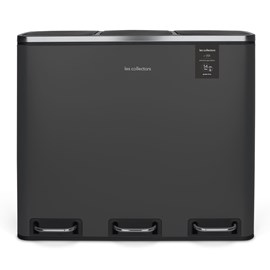 Poubelle de tri à pédale 3 x 18 l, grey edition - n°990