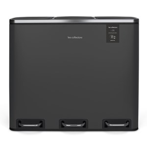 Poubelle de tri à pédale 3 x 18 l, grey edition - n°990