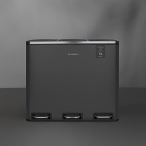 Poubelle de tri à pédale 3 x 18 l, grey edition - n°990