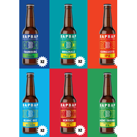 Bapbap - pack de 12 bières (6 bières différentes)