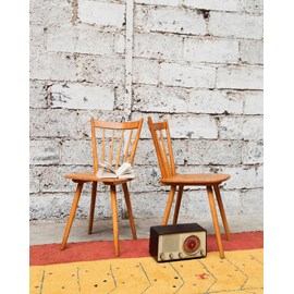 Alma, la paire de chaises en bois n°734