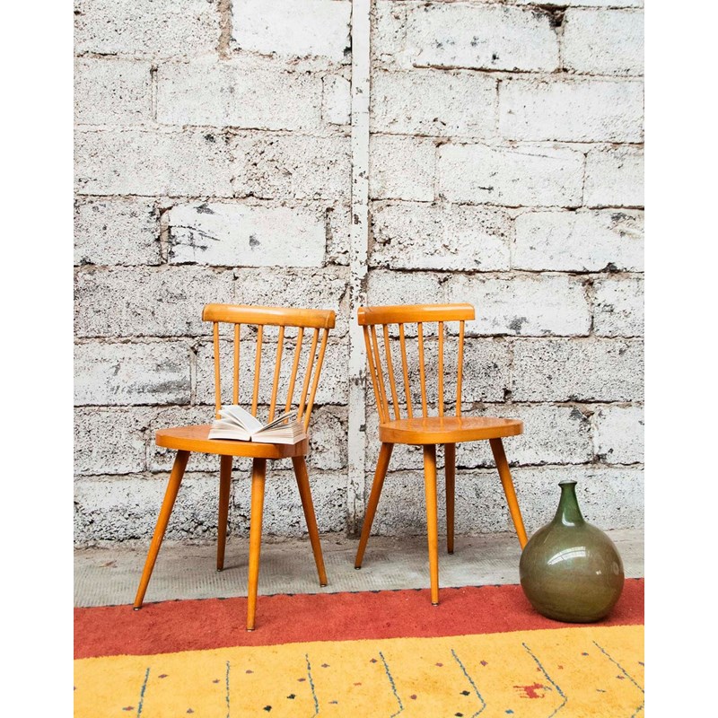 Debongout - Paire de chaises style baumann n°730