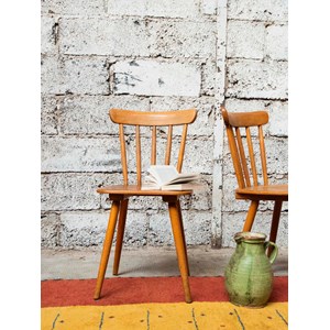 Alma, la paire de chaises en bois n°736