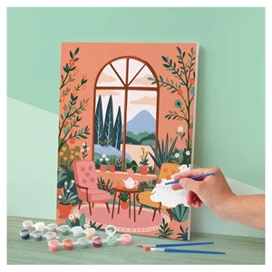 Peinture au numero - jardin d hiver
