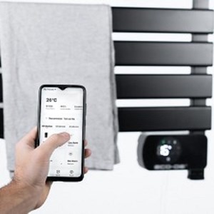 Porte-serviettes (noir) - connecté