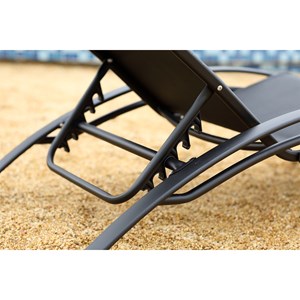 Bahia transat empilable et ajustable en aluminium noir