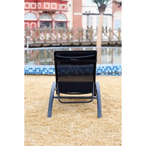 Bahia transat empilable et ajustable en aluminium noir