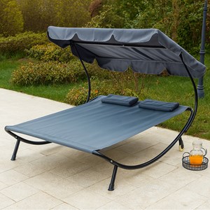 Aloha transat avec pare-soleil 2 personnes gris