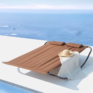 Coachella transat à bascule 2 personnes chocolat