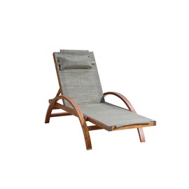 Naari transat en bois et toile pvc gris olive