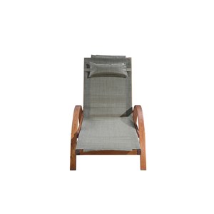 Naari transat en bois et toile pvc gris olive