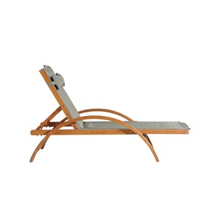 Naari transat en bois et toile pvc gris olive