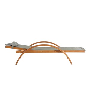 Naari transat en bois et toile pvc gris olive