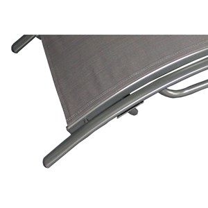 Limea transat ajustable et empilable avec pieds en acier gris