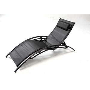 Limea lot de 2 transats ajustables avec pieds en acier noir