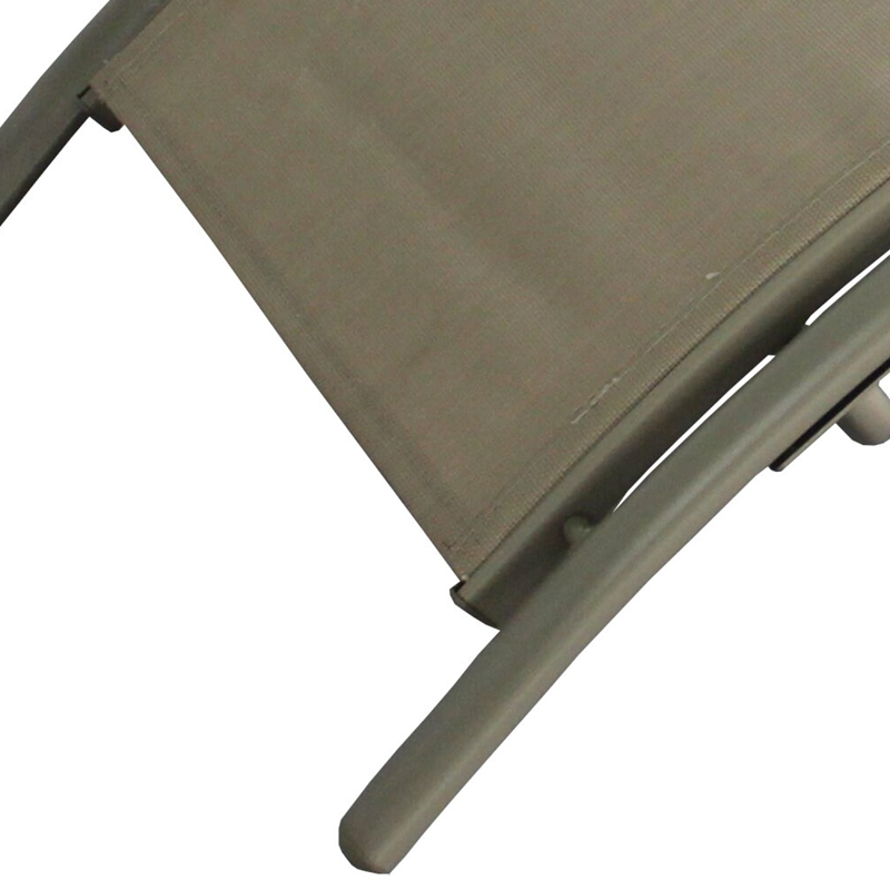 Limea transat ajustable et empilable avec pieds en acier capuccino