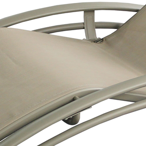 Limea transat ajustable et empilable avec pieds en acier capuccino