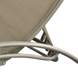 Limea transat ajustable et empilable avec pieds en acier capuccino