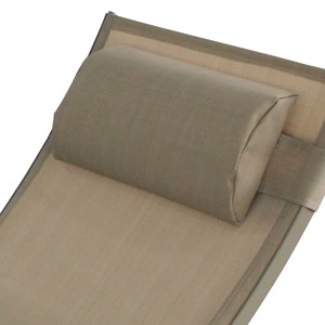 Limea transat ajustable et empilable avec pieds en acier capuccino