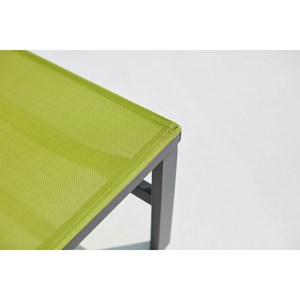 Bari lot de 2 transats en aluminium gris foncé et vert