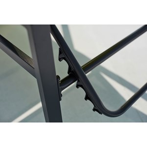 Bari lot de 2 transats en aluminium gris foncé et vert