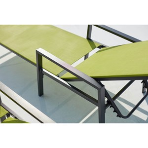 Bari lot de 2 transats en aluminium gris foncé et vert