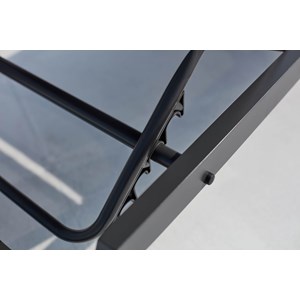 Prato lot de 2 transats avec roulettes gris foncé