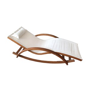 Alcoba transat à bascule en bois écru