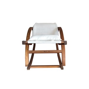 Alcoba transat à bascule en bois écru