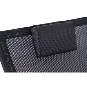 Vaïta transat double à bascule avec auvent noir et gris