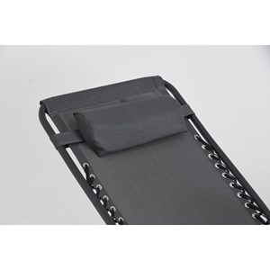 Manihi transat inclinable noir et gris foncé