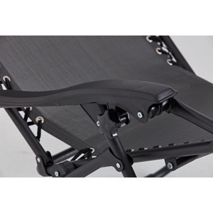 Manihi transat inclinable noir et gris foncé