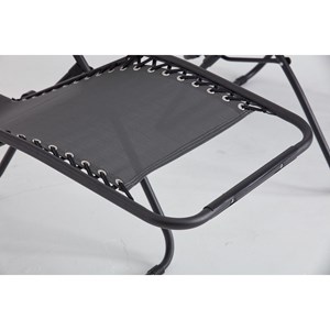 Manihi transat inclinable noir et gris foncé