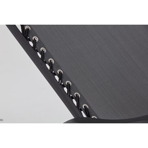 Manihi lot de 2 transats inclinables noir et gris foncé