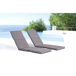 Luana lot de 2 coussins pour transat gris