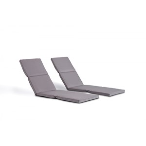 Luana lot de 2 coussins pour transat gris