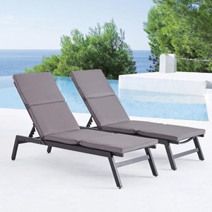 Luana lot de 2 coussins pour transat gris