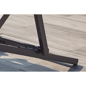 Tevata lot de 2 transats alu gris