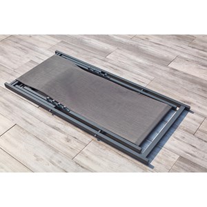 Tevata lot de 4 transats alu gris