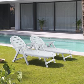 Caiman lot de 2 bains de soleil blanc