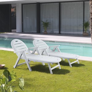 Caiman lot de 2 bains de soleil blanc