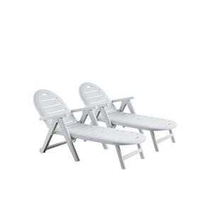 Caiman lot de 2 bains de soleil blanc