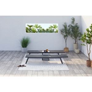 Prato lot de 2 transats et une table d'appoint noir