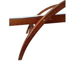 Naari transat en bois et toile pvc blanc