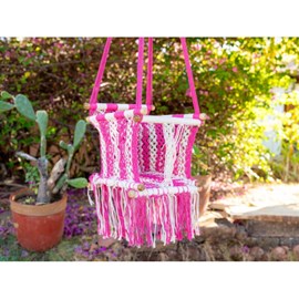 Hamac bébé macramé rosado